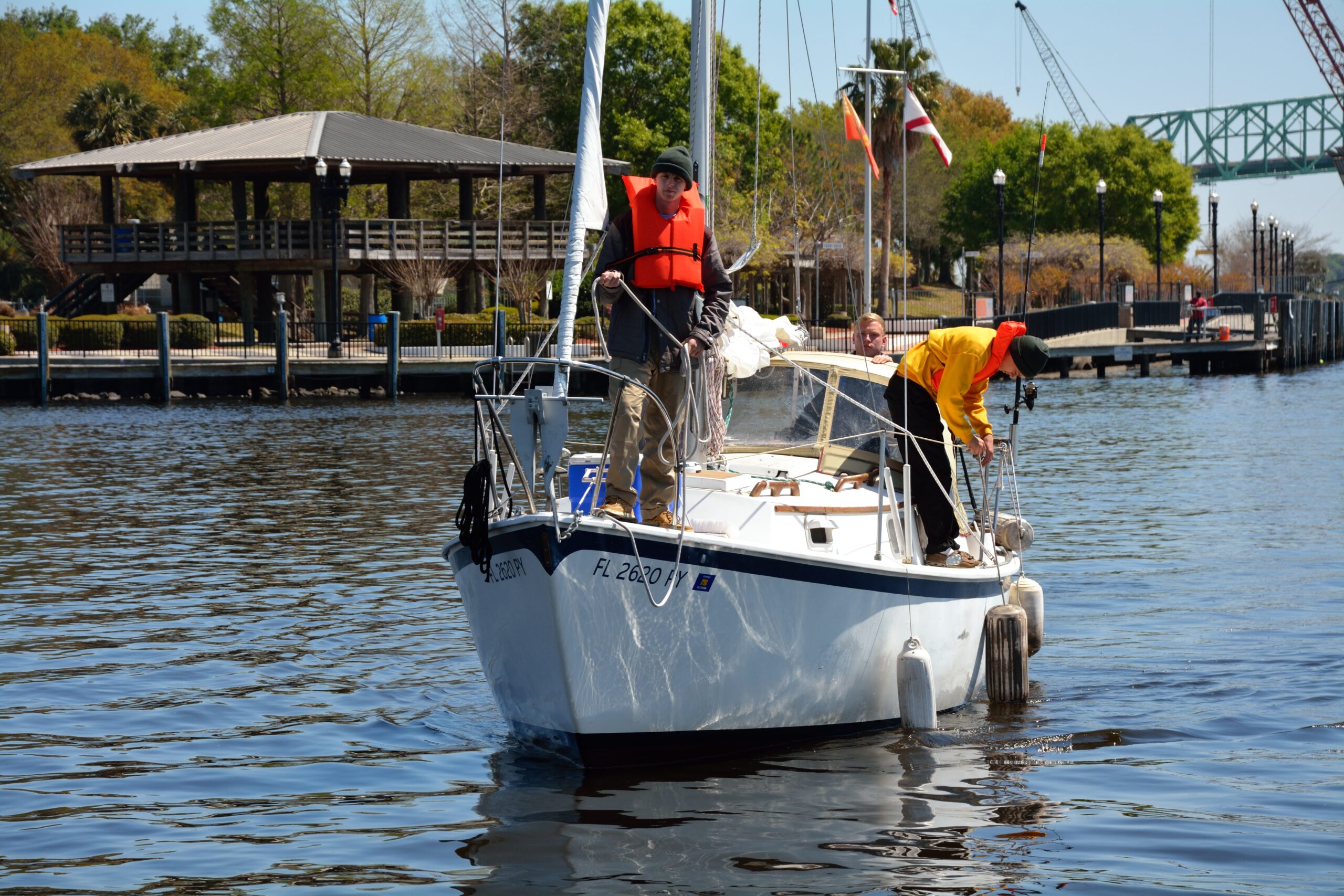 Group Of Men Riding On A Boat